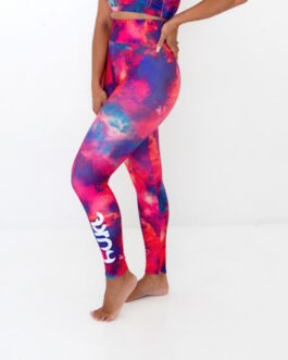 Hukt Ladies High Waisted Full Length Tights – Pink / Blues