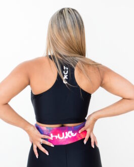 Hukt Ladies Racer Back Gym Top – Black