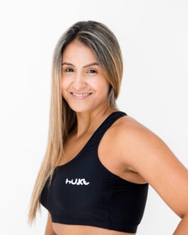 Hukt Ladies Racer Back Gym Top - Black